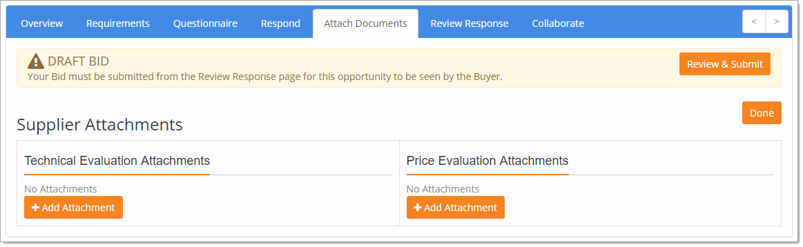 add technical or price attachments